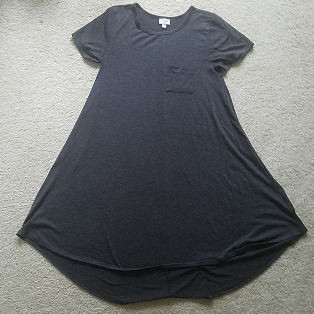 Lularoe Carly solid charcoal gray heather